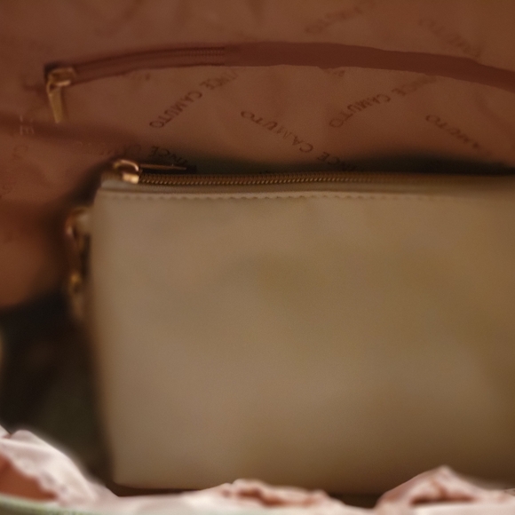 Vince Camuto Cream Quilted Cosmetic Bag - Picture 4 of 5